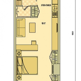 B栋4-11层A1五星级酒店式公寓户型