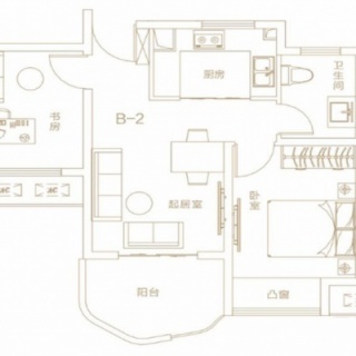 2室1厅1卫B-2户型