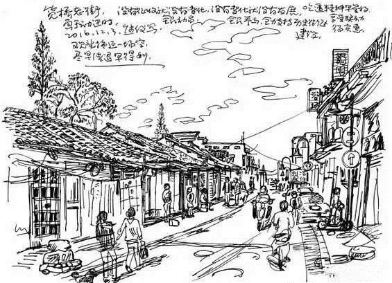 他把杭州城画在纸上 来记录这座城的风情和建筑 --凤凰房产