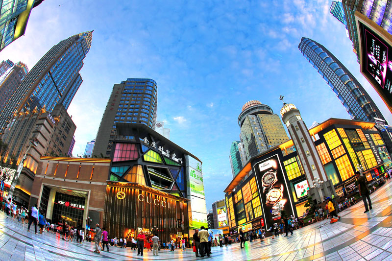 重庆商圈层出不穷 解放碑中心地位屹立不倒 --