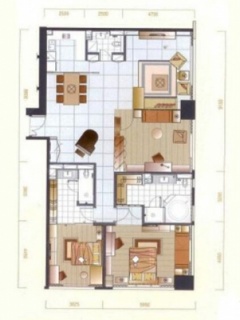 公寓标准层209平米户型