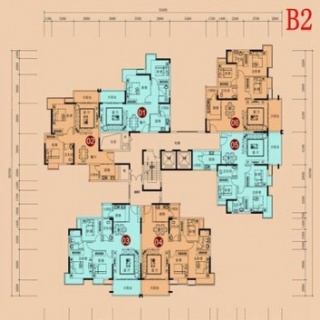 B2户型83-112㎡ 2-3房