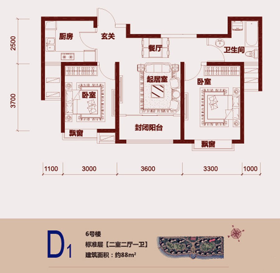 经纬城市绿洲武清二期户型图