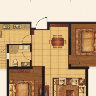 A1户型：两室两厅一卫