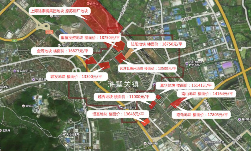 里城投资浒关地块规划公示 门槛价或2w起