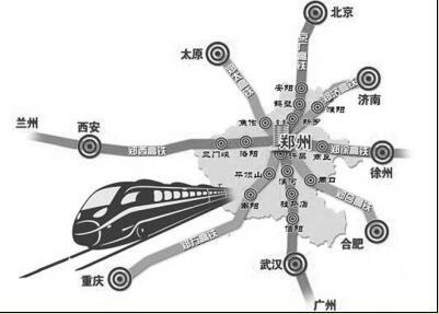 随着米字形高速铁路网建设的推进,郑州的铁路枢纽功能进一步提升.