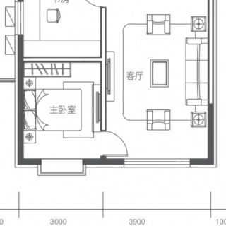 K2户型：三室两厅一卫