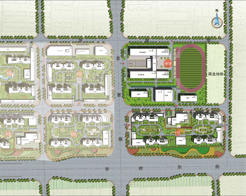 太原富力金禧城e区建设工程规划方案公示,含住宅商业托幼