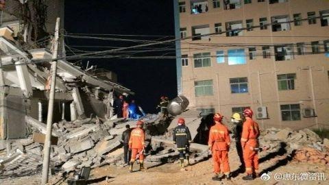 广东惠州一处尚未入住楼房发生倒塌 1人受伤