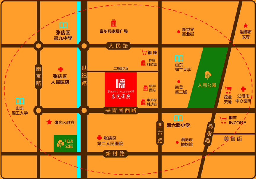 名悦豪庭,名悦豪庭3室1厅128㎡户型图,朝向-淄博凤凰