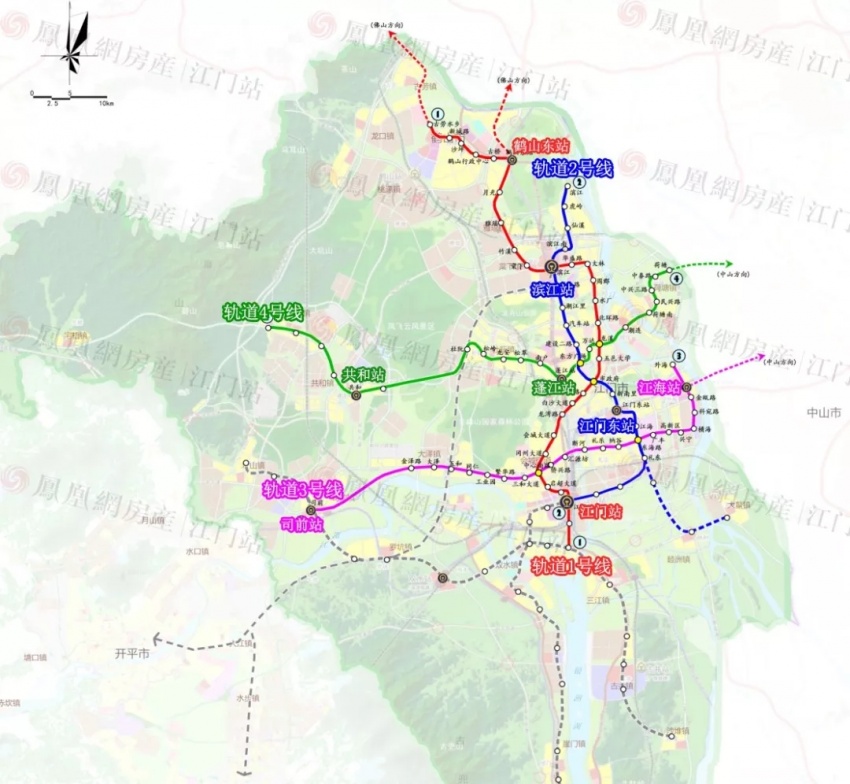 规划鹤台铁路,以货运功能为主,连接江门北站与广海湾港区.