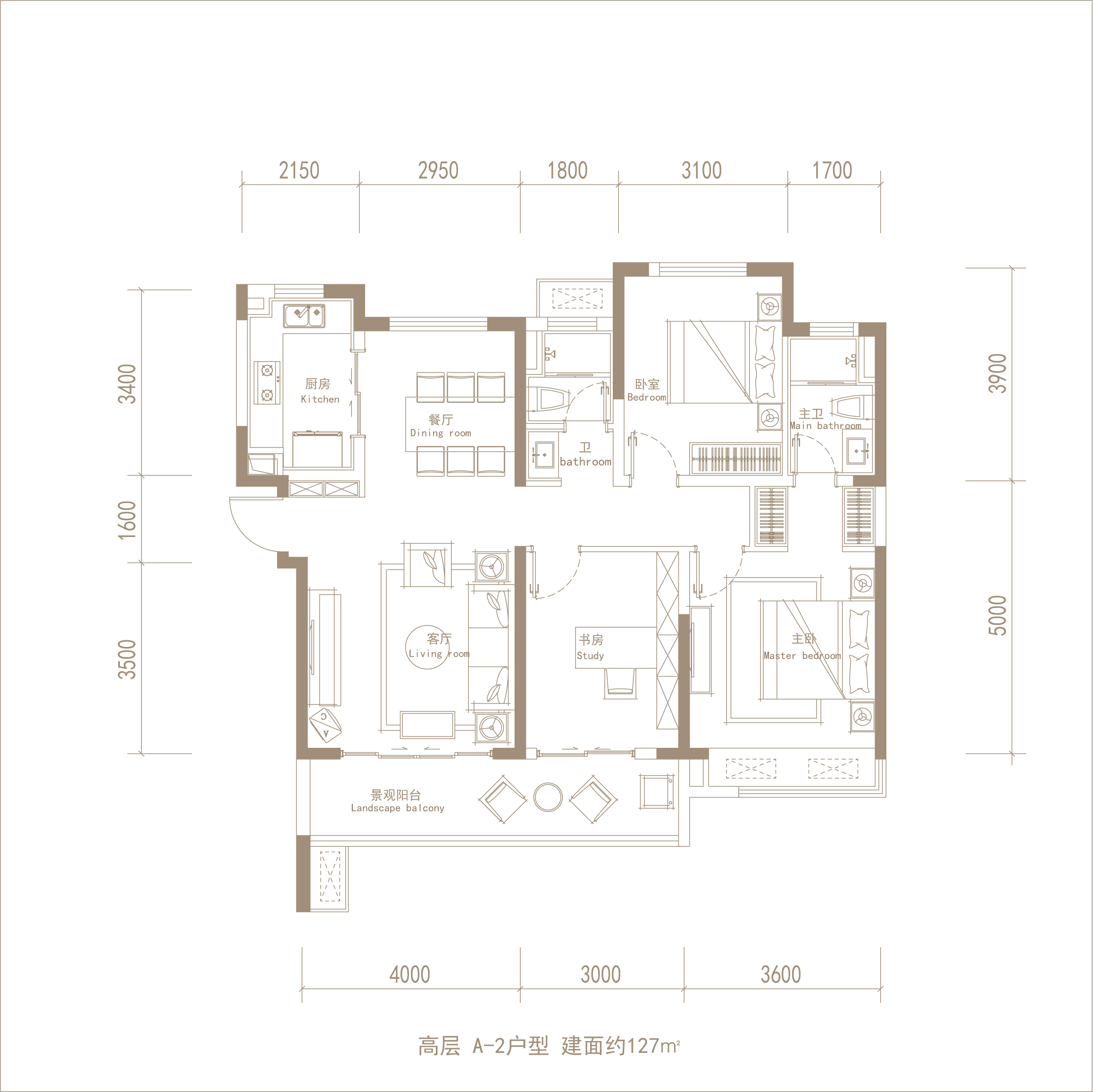    华宇东原·阅境  高层a-2户型