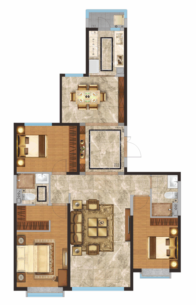户型 户型图 平面图 640_995 竖版 竖屏 gif 动态图 动图