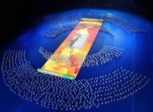 北京奥运会开幕式太极图片