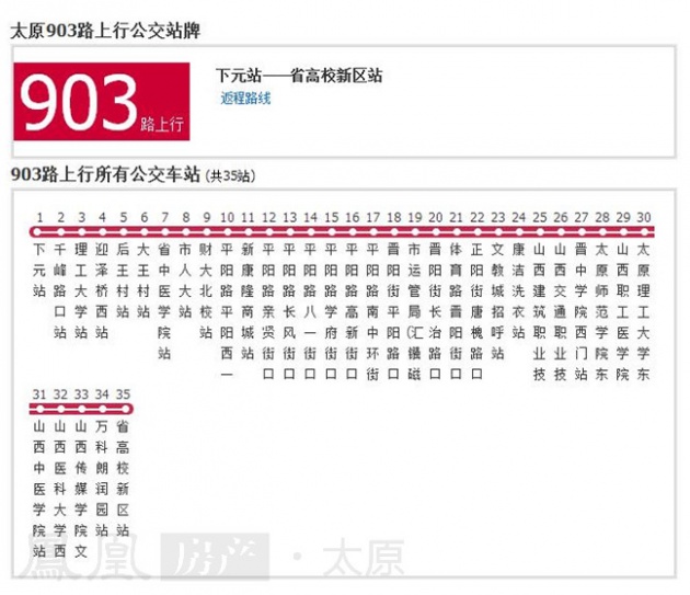 下元到省高校新区开通903支线