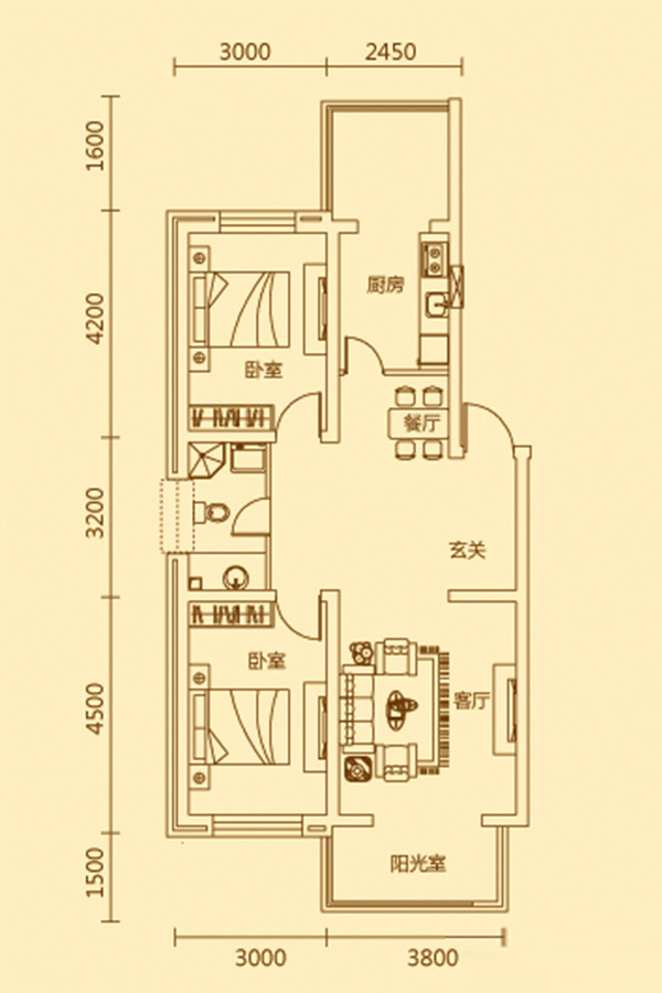 艾格尔e国际(浑河国际城)  k户型