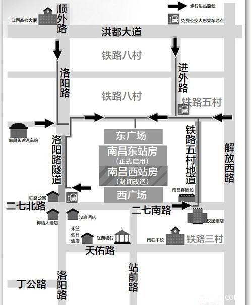 一张图带你顺利进南昌火车站