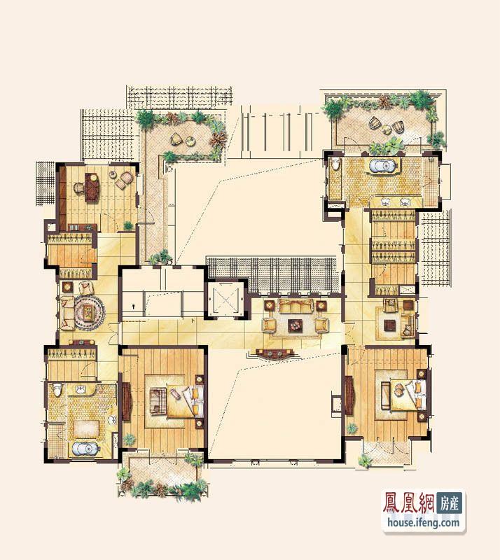 上海金茂逸墅户型图,上海金茂逸墅房型图,金茂逸墅原始户型图大全