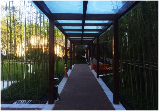 雅致风雨连廊细节致敬人生