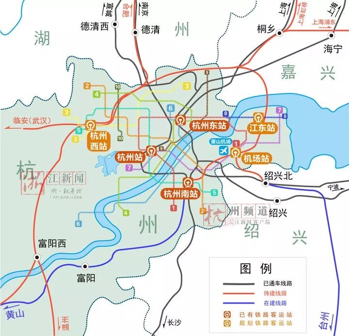 铁路枢纽规划获批!杭州6座高铁站11条高铁线通达全国