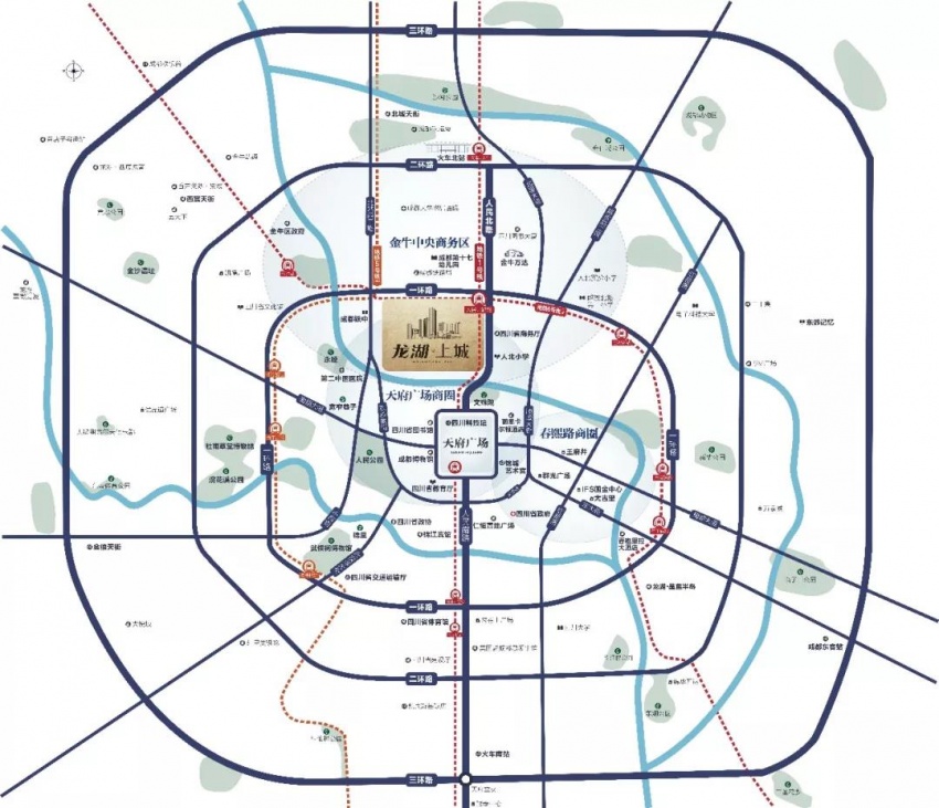 丨龙湖上城区位图丨