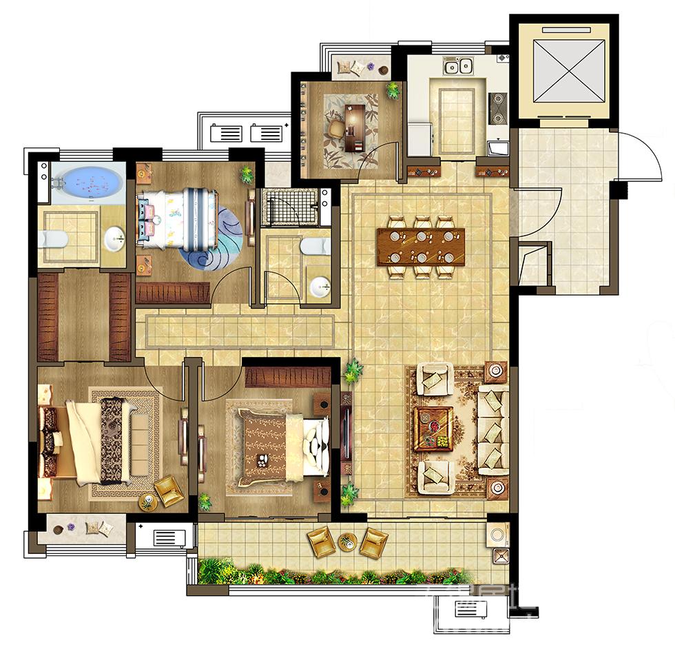 龙湖天宸原著户型图