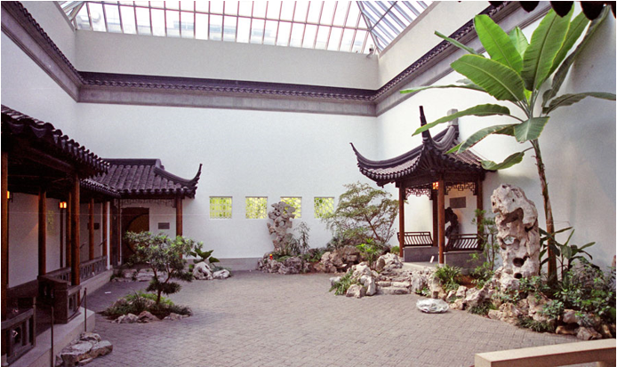 网师园"殿春簃"实景图先来说说美国纽约大都会博物馆内的"明轩".