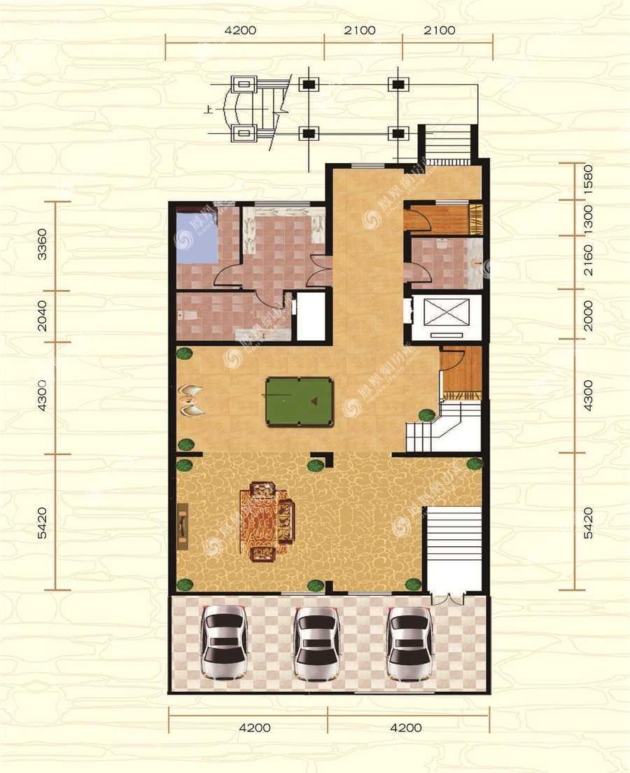 三江·尊园,三江·尊园8室5厅680㎡户型图,朝向-包头凤凰网房产