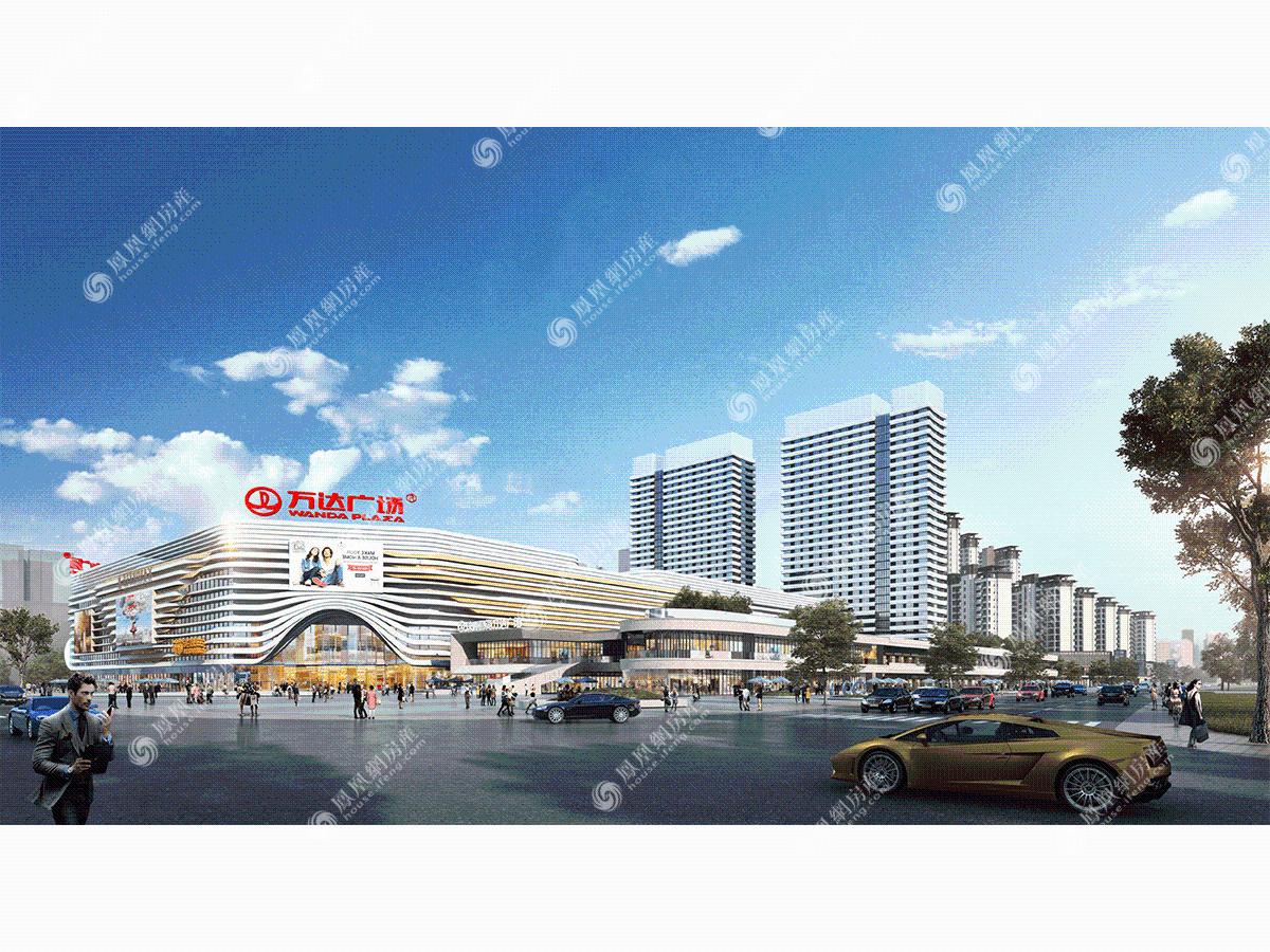 珠晖酃湖万达广场入视西北角效果图