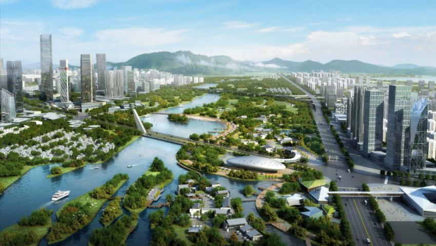 心海绿廊规划示意图xinhai caz超级活力以人的精神需求为尺度,拓展